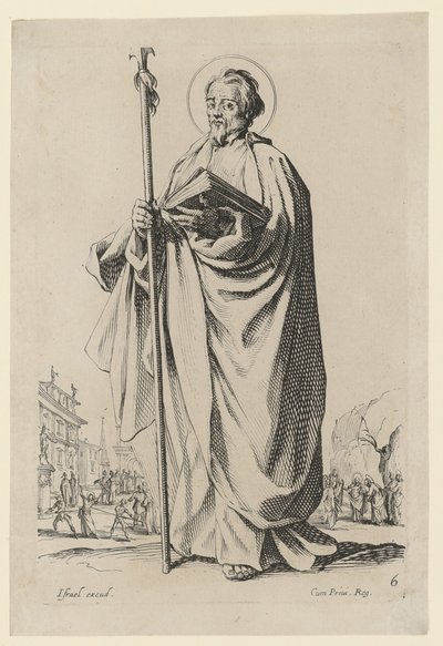 Saint Thomas, Plate 10 from the Series "Jesus, the Twelve Apostles and Mary" by Jacques Callot