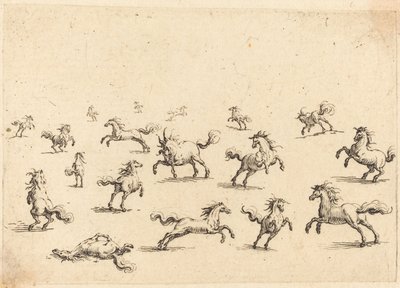 Horses Running by Jacques Callot