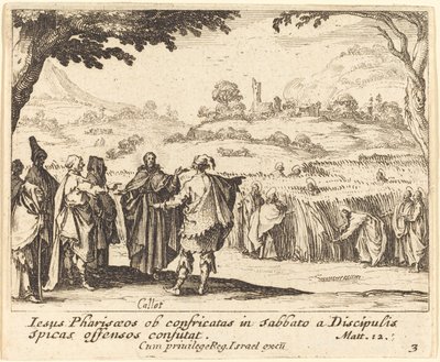 Jesus with the Pharisees by Jacques Callot