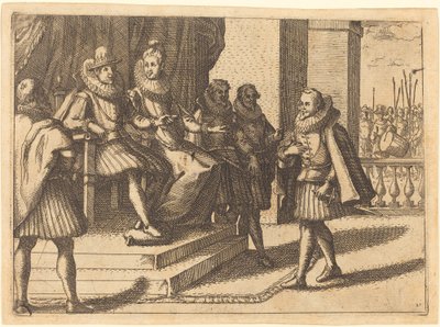 King and Queen in Consultation about the Turks by Jacques Callot