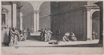 The Great Passion, The Washing of the Feet. First Number of a Suite of 7 Pieces (Lieure 281, Meaume 12) von Jacques Callot