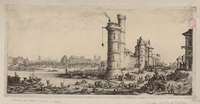 The Tower of Nesle and View of the Pont-Neuf by Jacques Callot
