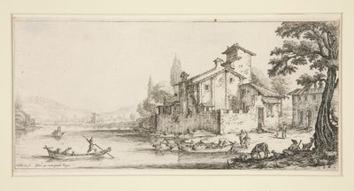 The Walk on the Water, from Landscapes for Giovanni de Medici by Jacques Callot