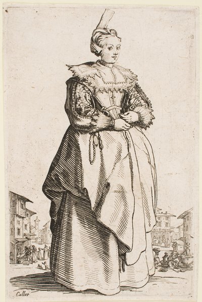 Lady with a Raised Cap (The Nobility of Lorraine series) by Jacques Callot