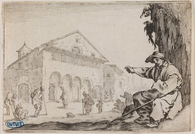 The Caprices, The Hospice. Thirty-eighth number of the series of 50 prints engraved in Nancy (Lieure 465, Meaume 843) by Jacques Callot
