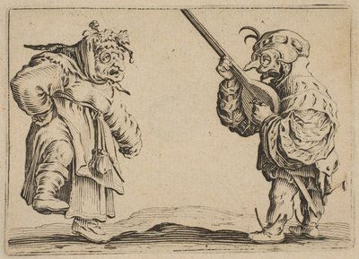 The Dancers with a Lute, from Les Caprices Series B, The Nancy Set by Jacques Callot