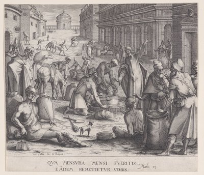 The Grain Measurers by Jacques Callot