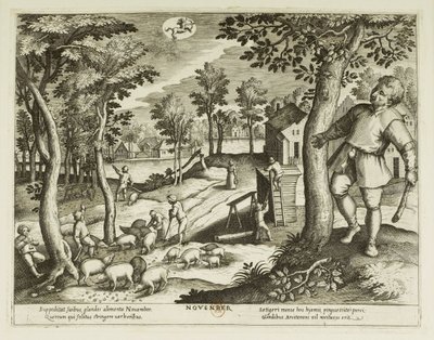 The Months. 11, November by Jacques Callot