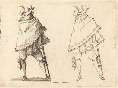 Man Wrapped in His Mantle by Jacques Callot