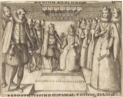 Meeting of Margaret of Austria and Philip III by Jacques Callot