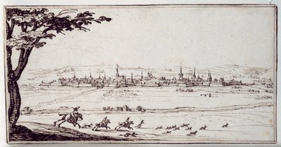 Nancy in the Distance: Harriers Pursuing a Hare by Jacques Callot