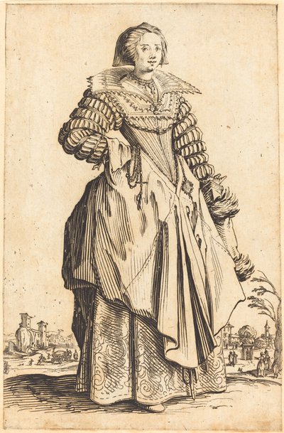 Noble Woman with Large Collar by Jacques Callot