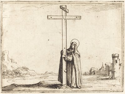 Nun Embracing the Holy Cross by Jacques Callot