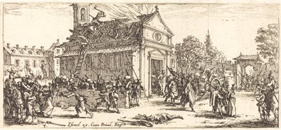 Pillaging a Monastery by Jacques Callot