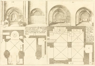 Plan and Elevation of the Chapel of Godefroy de Bouillon by Jacques Callot