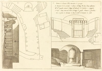 Plan and Elevation of the Church of the Holy Nativity by Jacques Callot