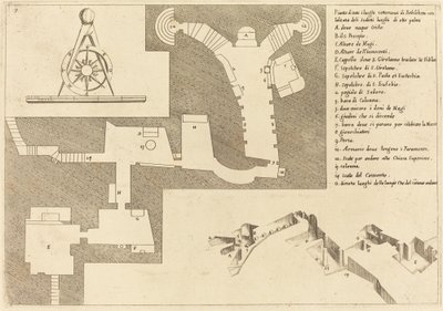 Plan of All the Important Places in Bethlehem by Jacques Callot