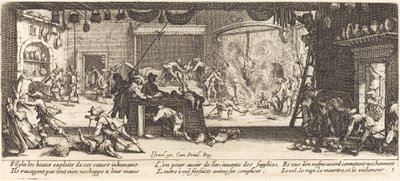 Plundering a Large Farmhouse by Jacques Callot