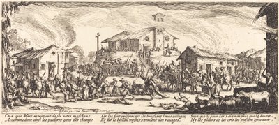 Plundering and Burning a Village by Jacques Callot