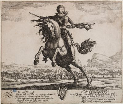 Portrait of the Prince of Phalsbourg (Lieure 505, Meaume 508) by Jacques Callot