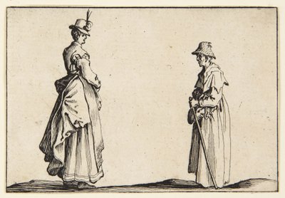 Profiles of Two Women by Jacques Callot