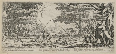 Revenge of the Peasants, Plate 17 from the Series "Horrors of War" by Jacques Callot
