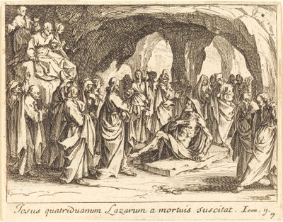Raising of Lazarus by Jacques Callot
