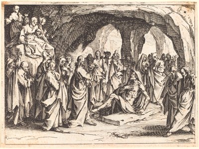 Raising of Lazarus by Jacques Callot