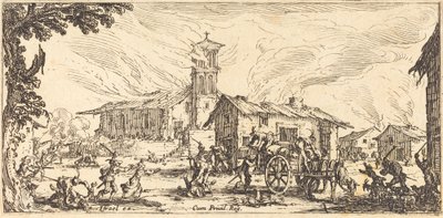 Ravaging and Burning a Village by Jacques Callot