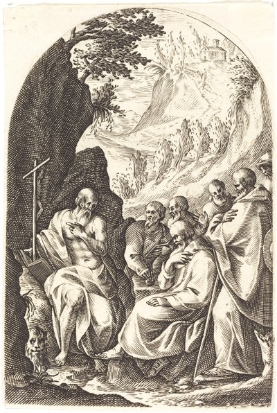 Saint Jerome Instructing His Disciples in the Desert by Jacques Callot