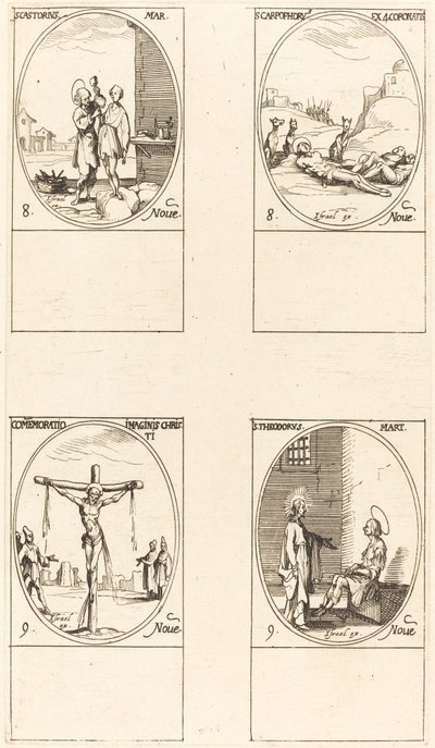 St. Castorius; St. Carpophorus & The Four Crowned Martyrs; Commemoration of the Image by Jacques Callot