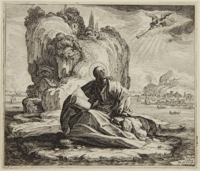 St. John on the Island of Patmos by Jacques Callot