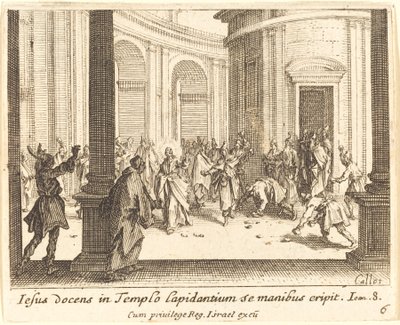 Stoning of Jesus by Jacques Callot