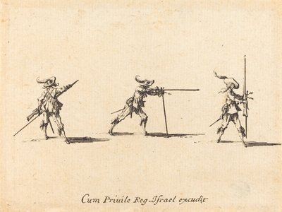 Taking the Firing Position with the Musket by Jacques Callot