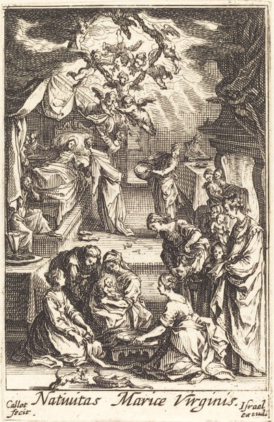 The Birth of the Virgin, in or after 1630 by Jacques Callot