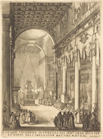 The Catafalque of the Emperor Matthias by Jacques Callot