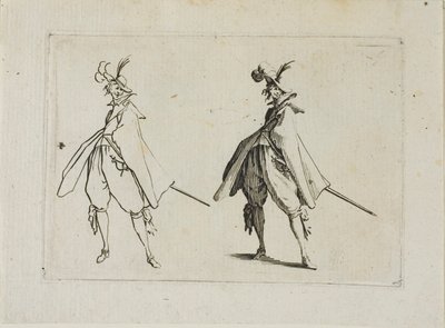 The Gentleman with a Large Coat, Seen from the Front, from The Caprices by Jacques Callot