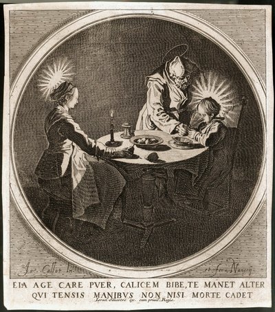 The Holy Family at Table by Jacques Callot