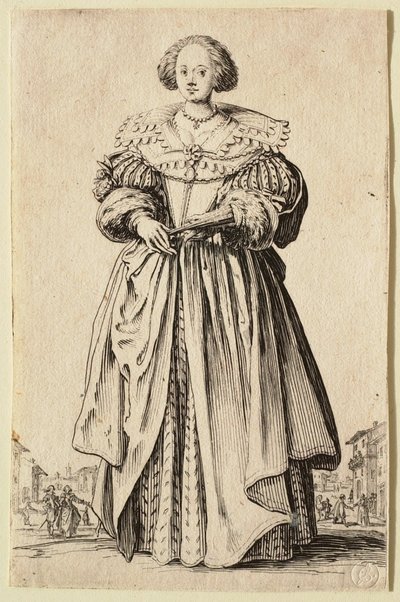 The Lady with the Fan by Jacques Callot