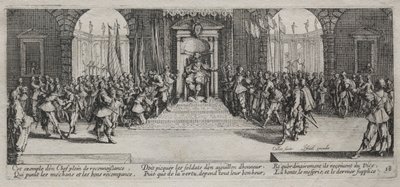 The Large Miseries of War: Distribution of Recompense by Jacques Callot