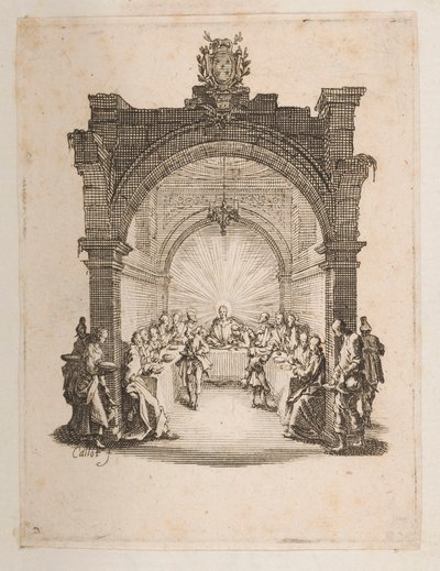 The Last Supper, no. 2 of 11 from La Petite Passion by Jacques Callot