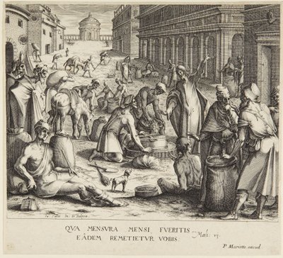 The Measurers of Grain by Jacques Callot