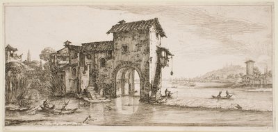 The Mill on the River, from the series “The Landscapes of Florence” by Jacques Callot