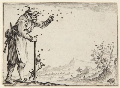 The Peasant Assailed by Bees by Jacques Callot