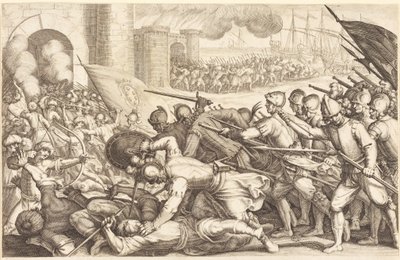 The Troops Forcing the Gate of a Town by Jacques Callot