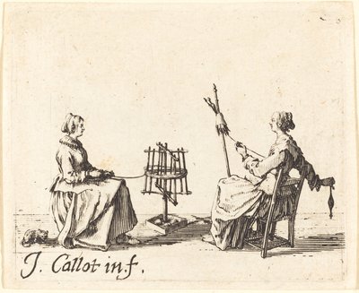 The Winder and the Spinner by Jacques Callot