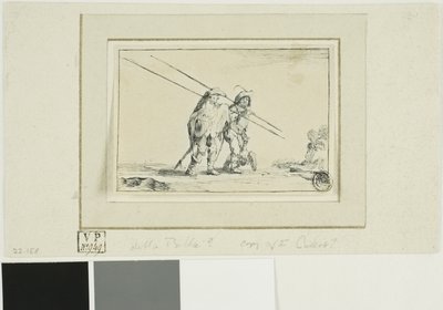 Two Soldiers with Staffs by Jacques Callot