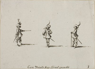 Unarmed Drill, plate one from The Military Exercises by Jacques Callot