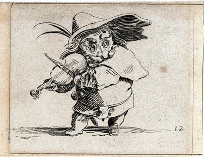 Various Hunchback Figures (engraving) by Jacques Callot