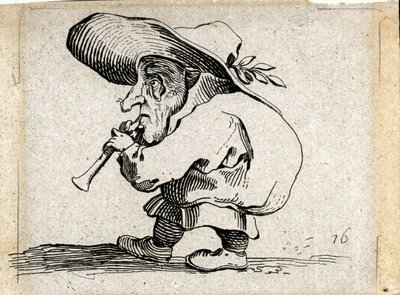 Various Hunchback Figures (engraving) by Jacques Callot